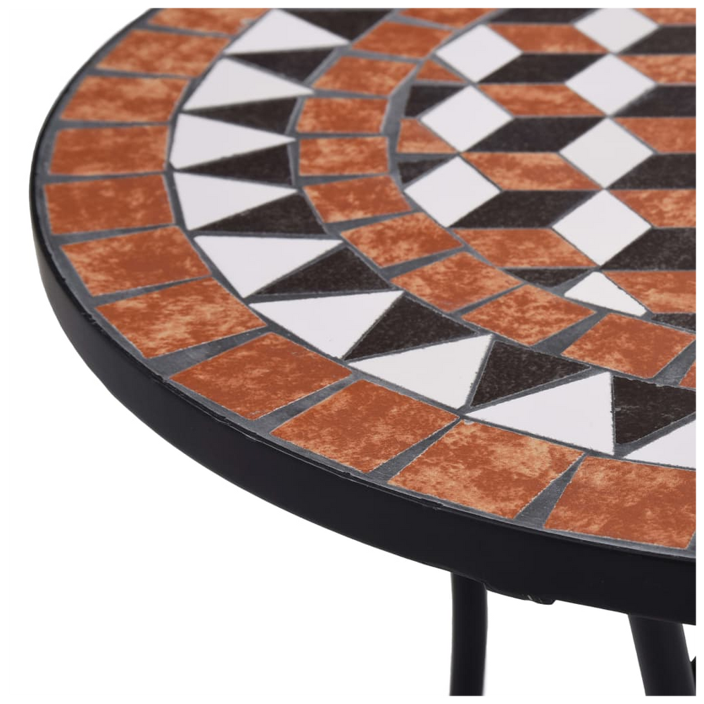 Mosaic Bistro Table Brown 60cm Ceramic - anydaydirect