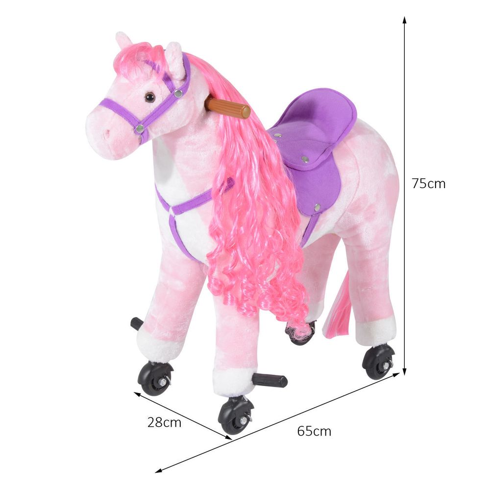 Child Mechanical Walking Ride on Horse Toy Plush Walk Pony Sound - anydaydirect