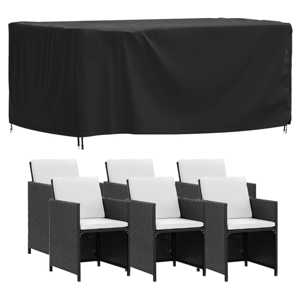 vidaXL Garden Furniture Cover Black 172x113x73 cm Waterproof 420D - anydaydirect