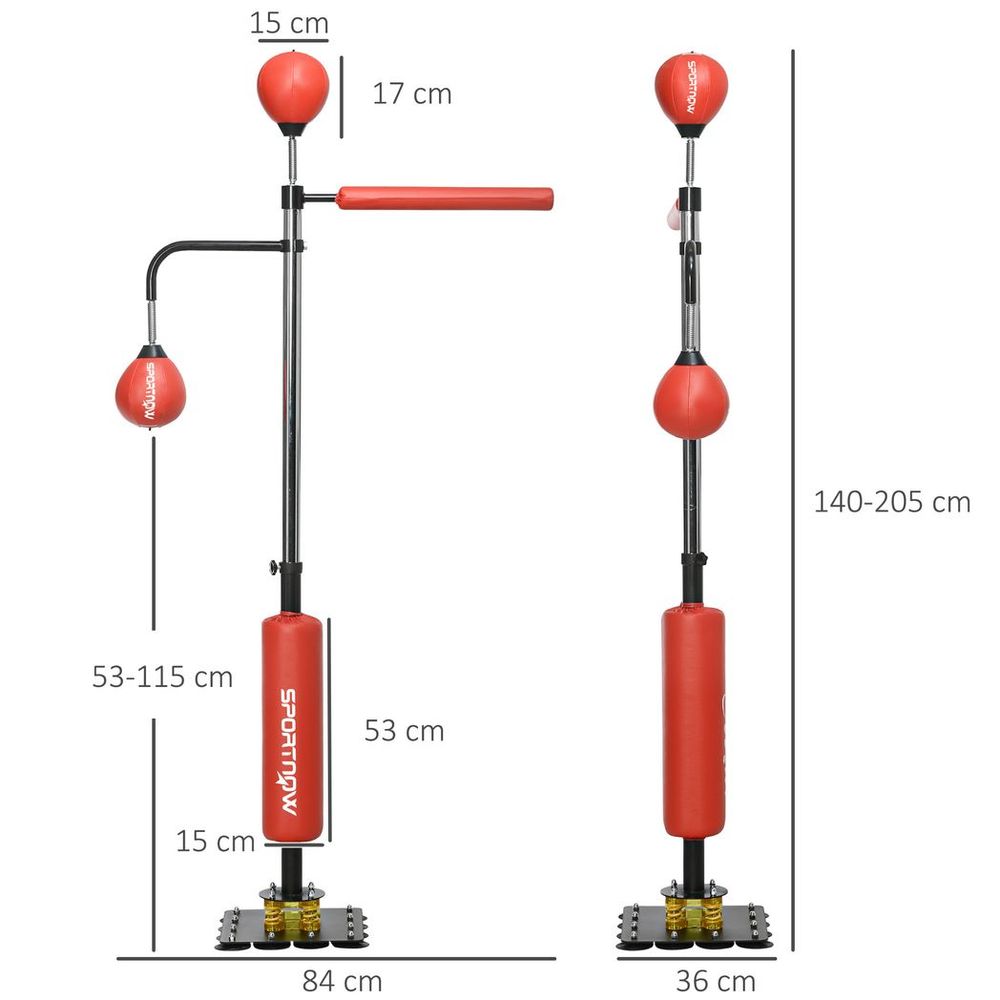 SPORTNOW Boxing Bag, Freestanding Punching Bag with Reflex Bar, Speed Balls - anydaydirect