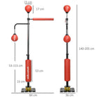 SPORTNOW Boxing Bag, Freestanding Punching Bag with Reflex Bar, Speed Balls - anydaydirect