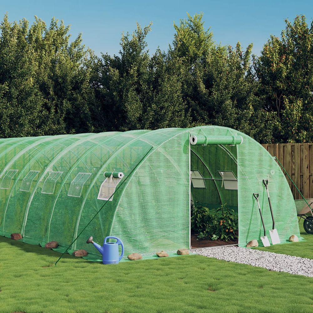 vidaXL Greenhouse with Steel Frame Green 40 m² 10x4x2 m - anydaydirect