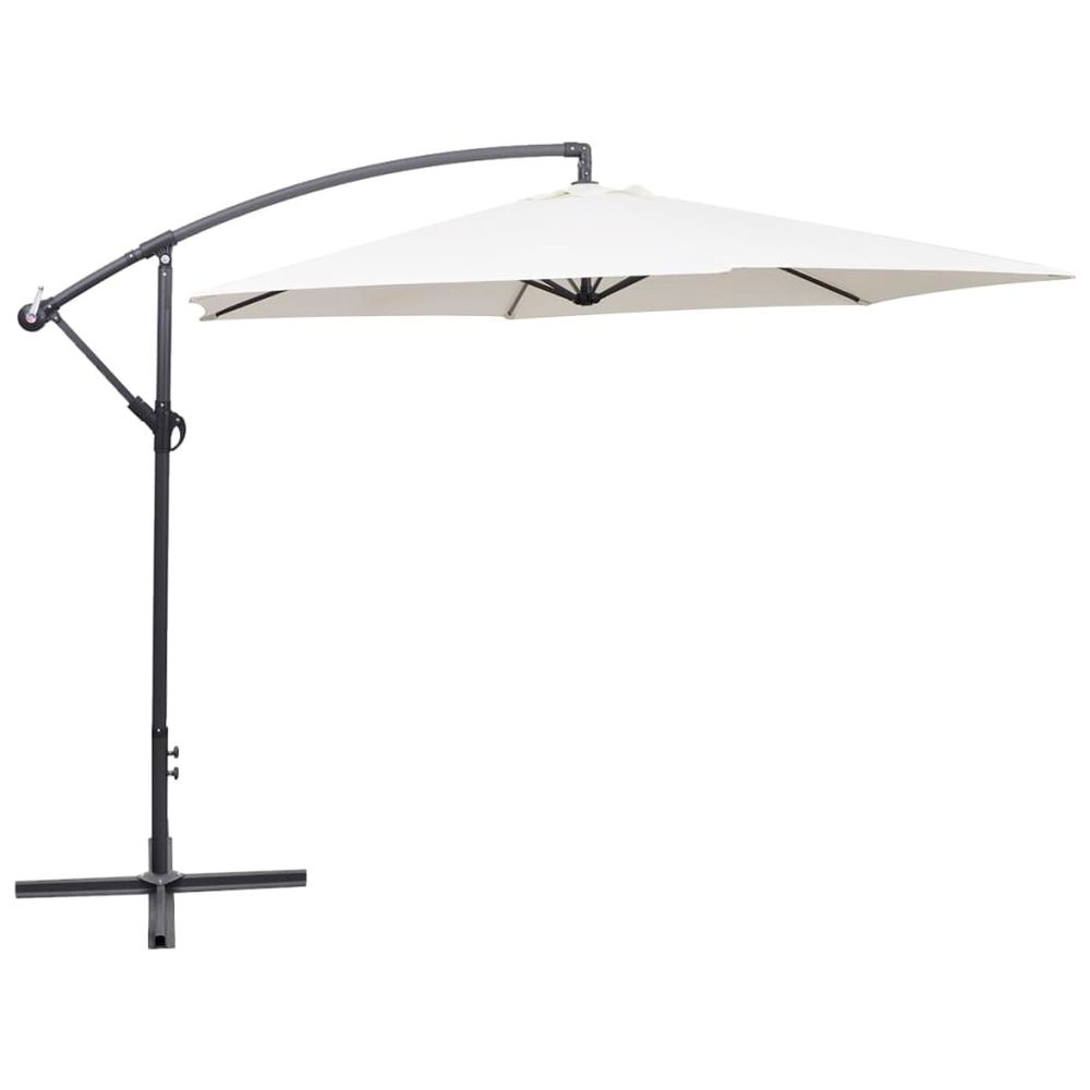 Cantilever Umbrella with Aluminium Pole 300 cm Black - anydaydirect