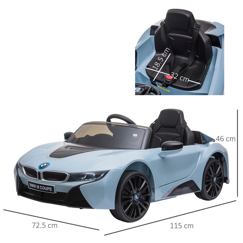 Licensed BMW I8 Coupe Kids Ride-On Car 6V w/ Remote Lights Horn Music - anydaydirect