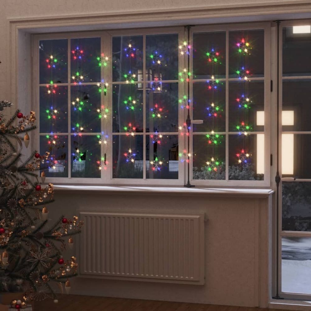 LED Star Curtain Fairy Lights 200 LED Warm White 8 Function - anydaydirect