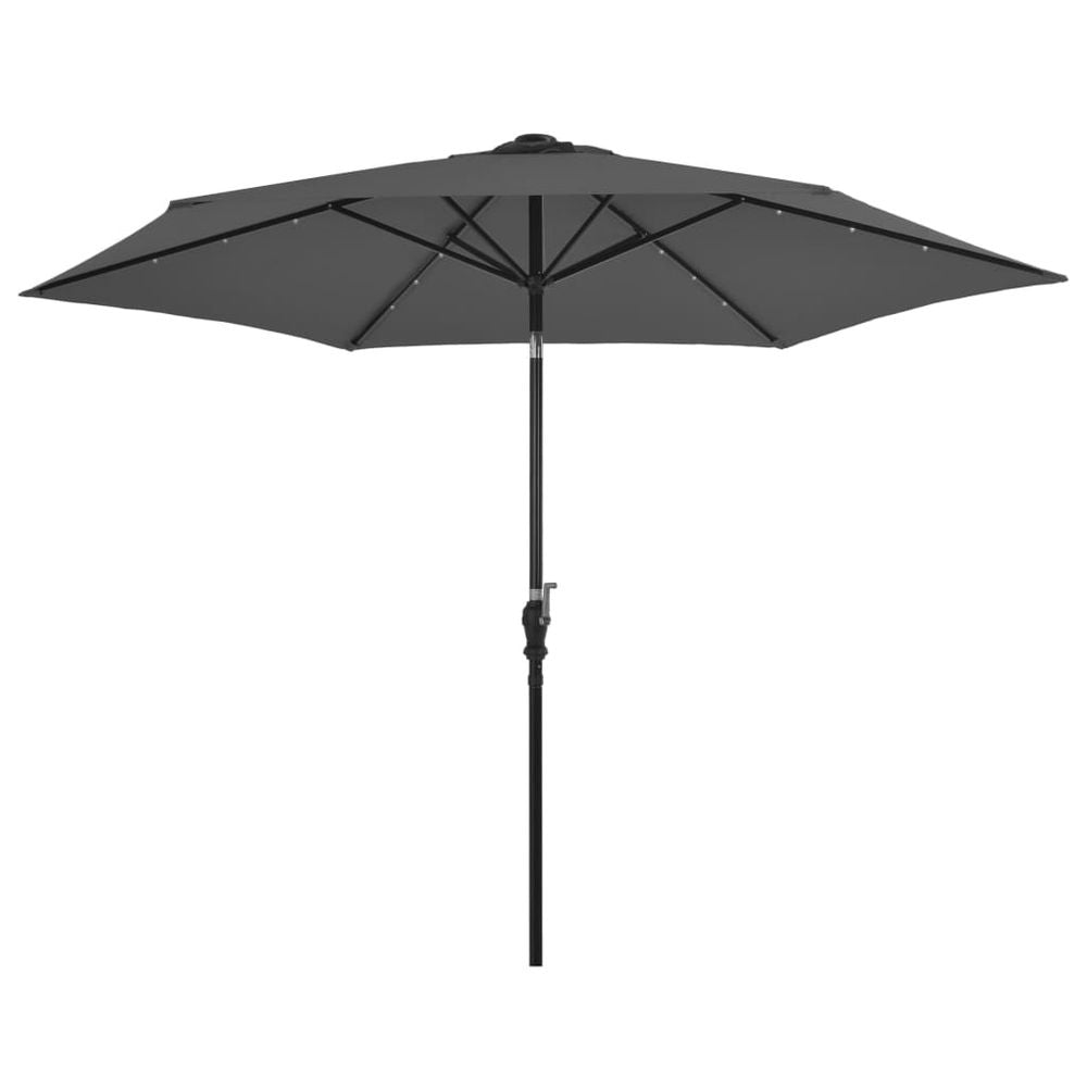 Outdoor Parasol with LED Lights and Steel Pole 300 cm - anydaydirect