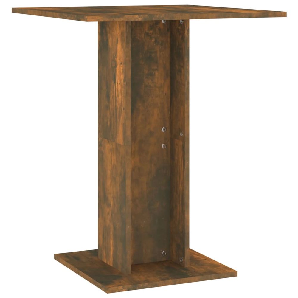 Bistro Table Smoked Oak 60x60x75 cm Engineered Wood - anydaydirect