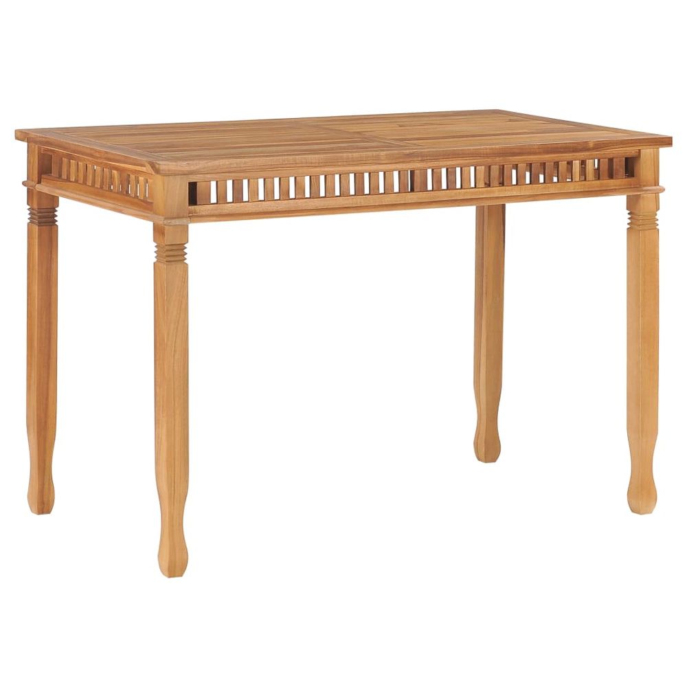 Garden Dining Table 120x65x80 cm Solid Teak Wood - anydaydirect