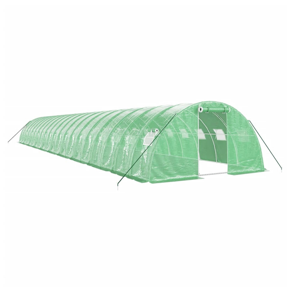 vidaXL Greenhouse with Steel Frame Green 80 m² 20x4x2 m - anydaydirect