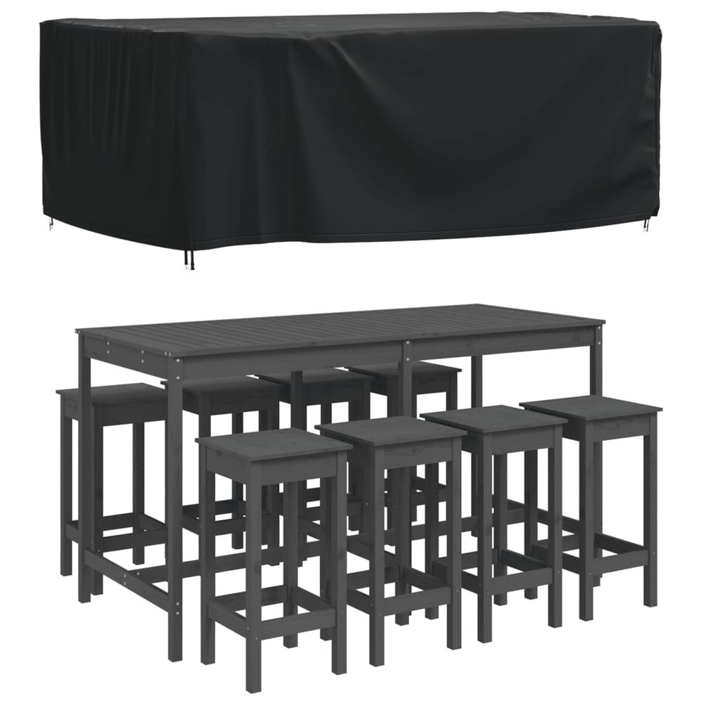 vidaXL Garden Furniture Cover Black 225x143x90 cm Waterproof 420D - anydaydirect
