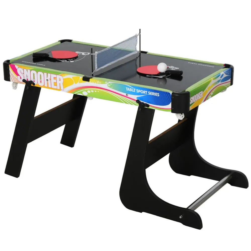 4-in-1 Foldable Game Table Hockey Football Table Tennis & Pool Home Gaming - anydaydirect