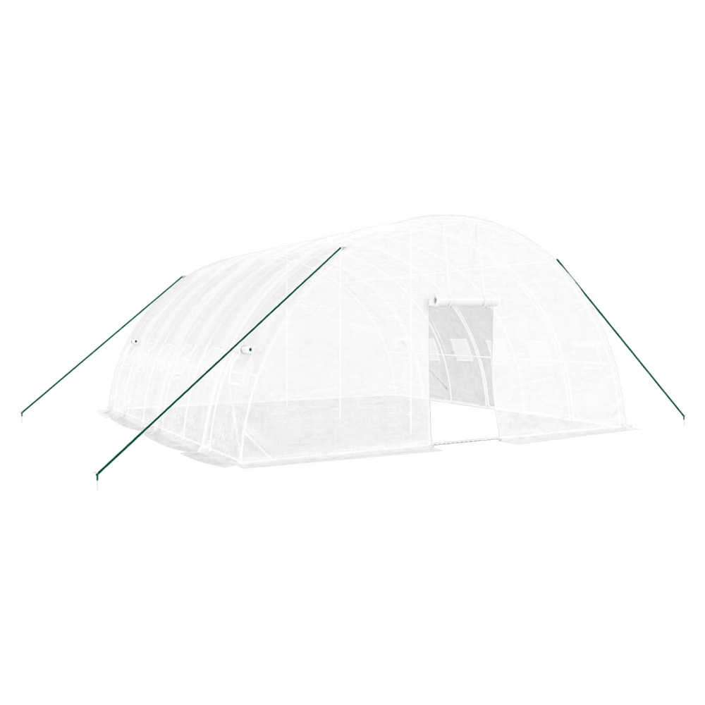 vidaXL Greenhouse with Steel Frame White 36 m² 6x6x2.85 m - anydaydirect