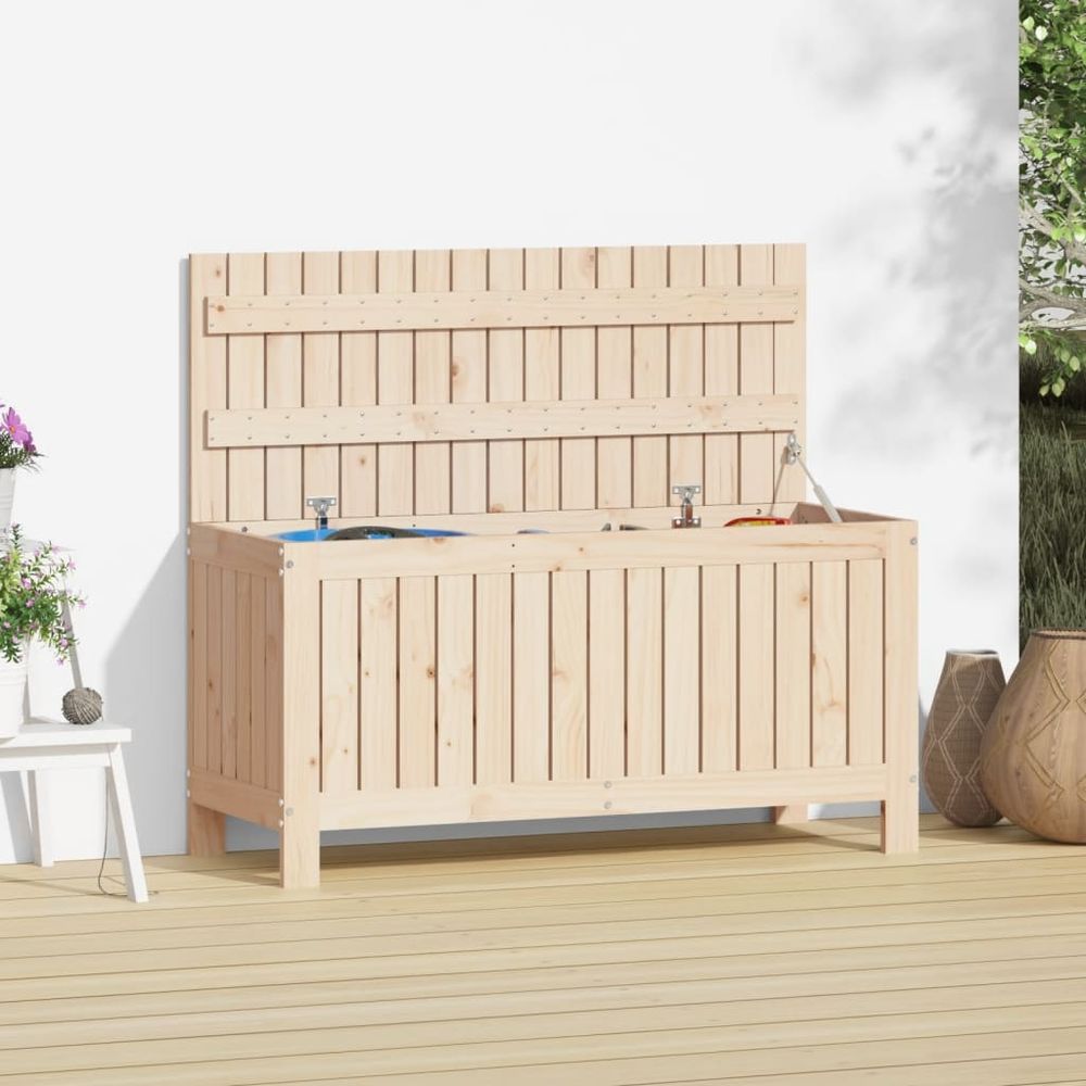 Garden Storage Box 76x42.5x54 cm Solid Wood Pine - anydaydirect