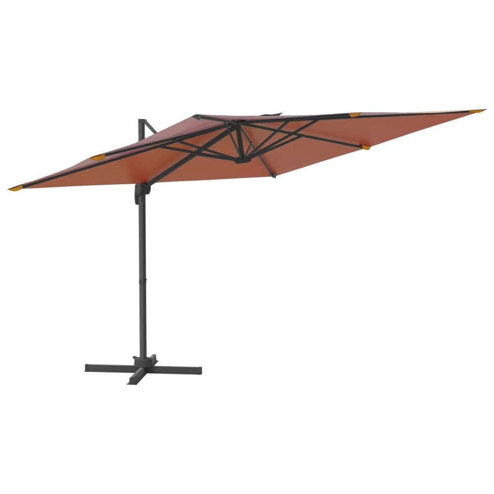 Cantilever Umbrella with Aluminium Pole Terracotta 400x300 cm - anydaydirect