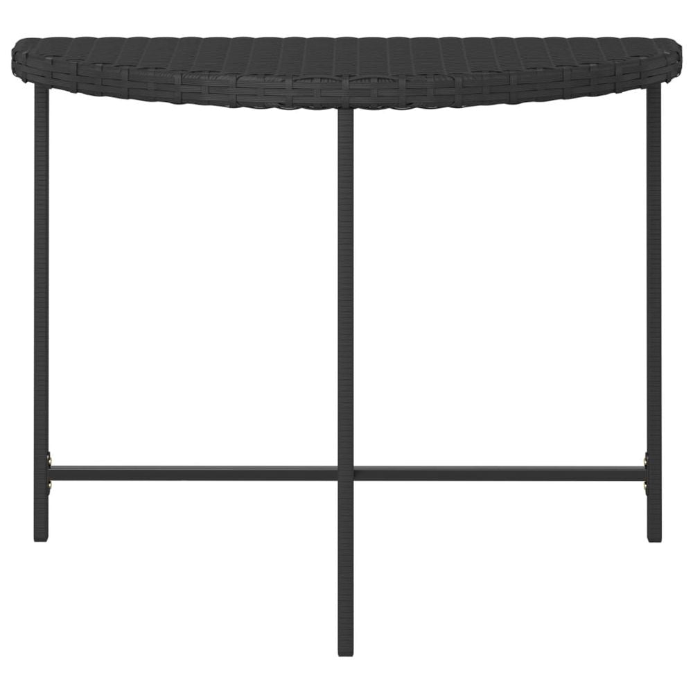 Garden Table Black 100x50x75 cm Poly Rattan - anydaydirect