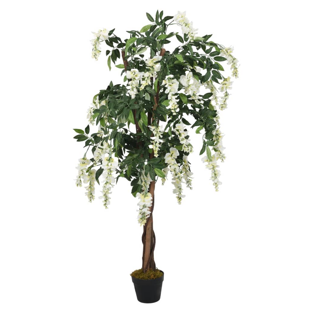 vidaXL Artificial Wisteria Tree 560 Leaves 80 cm Green and White - anydaydirect