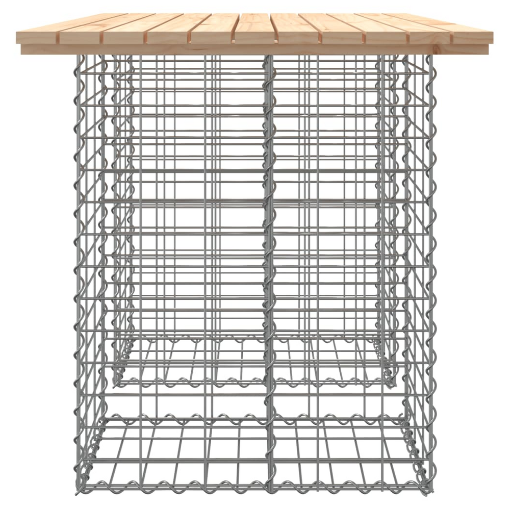 vidaXL Garden Bench Gabion Design 100x70x72 cm Solid Wood Pine - anydaydirect