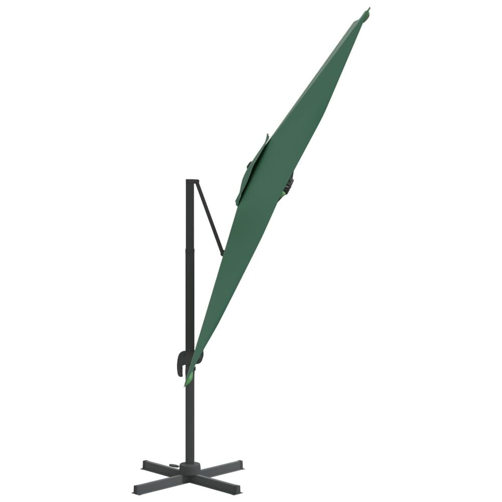 Cantilever Umbrella with Aluminium Pole Green 300x300 cm - anydaydirect