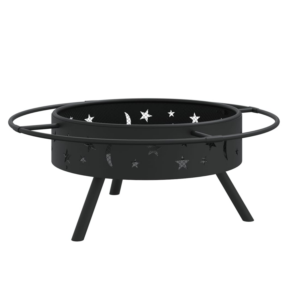 Fire Pit with Poker 70 cm XXL Steel - anydaydirect