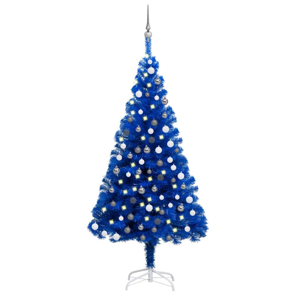 Artificial Christmas Tree with LEDs&Ball Set 120 cm  to 240cm PVC - anydaydirect