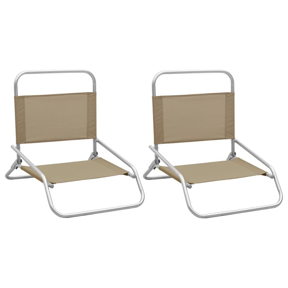 Folding Beach Chairs 2 pcs Blue Fabric - anydaydirect