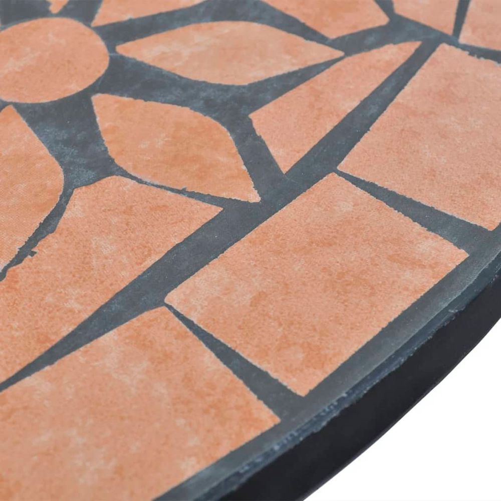 Bistro Table Terracotta 60 cm Mosaic - anydaydirect