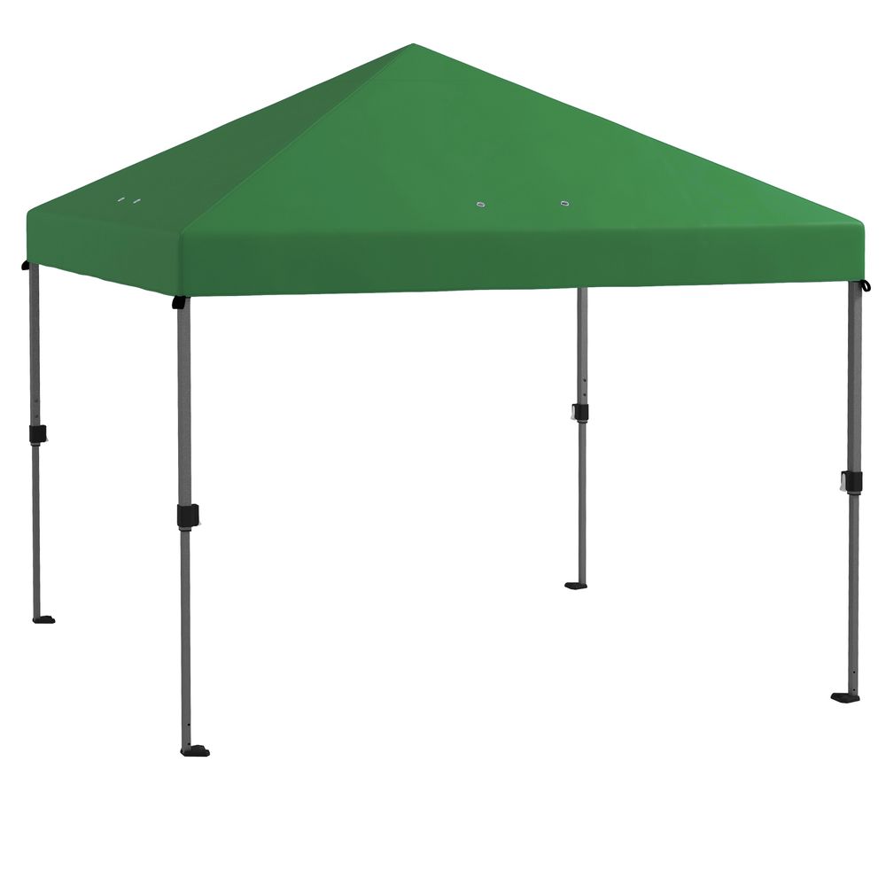 Outsunny 3 x 3(m) Pop Up Gazebo, Instant Shelter with 1-Button Push, Green - anydaydirect