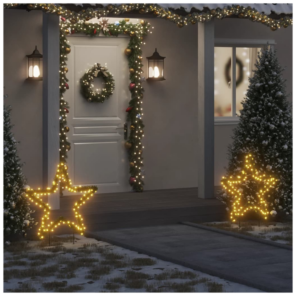 vidaXL Christmas Light Decoration with Spikes Star 115 LEDs 85 cm - anydaydirect