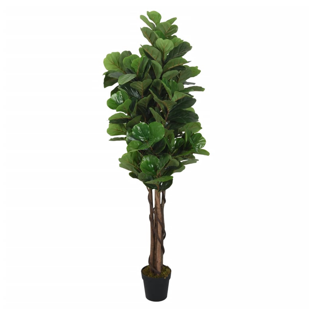 vidaXL Artificial Fiddle Leaf Fig Tree 180 Leaves 150 cm Green - anydaydirect