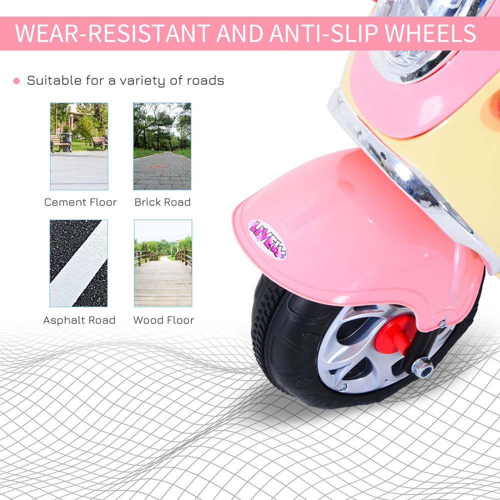 Electric Ride on Toy Car Kids Motorbike Children Battery Tricycle Pink - anydaydirect