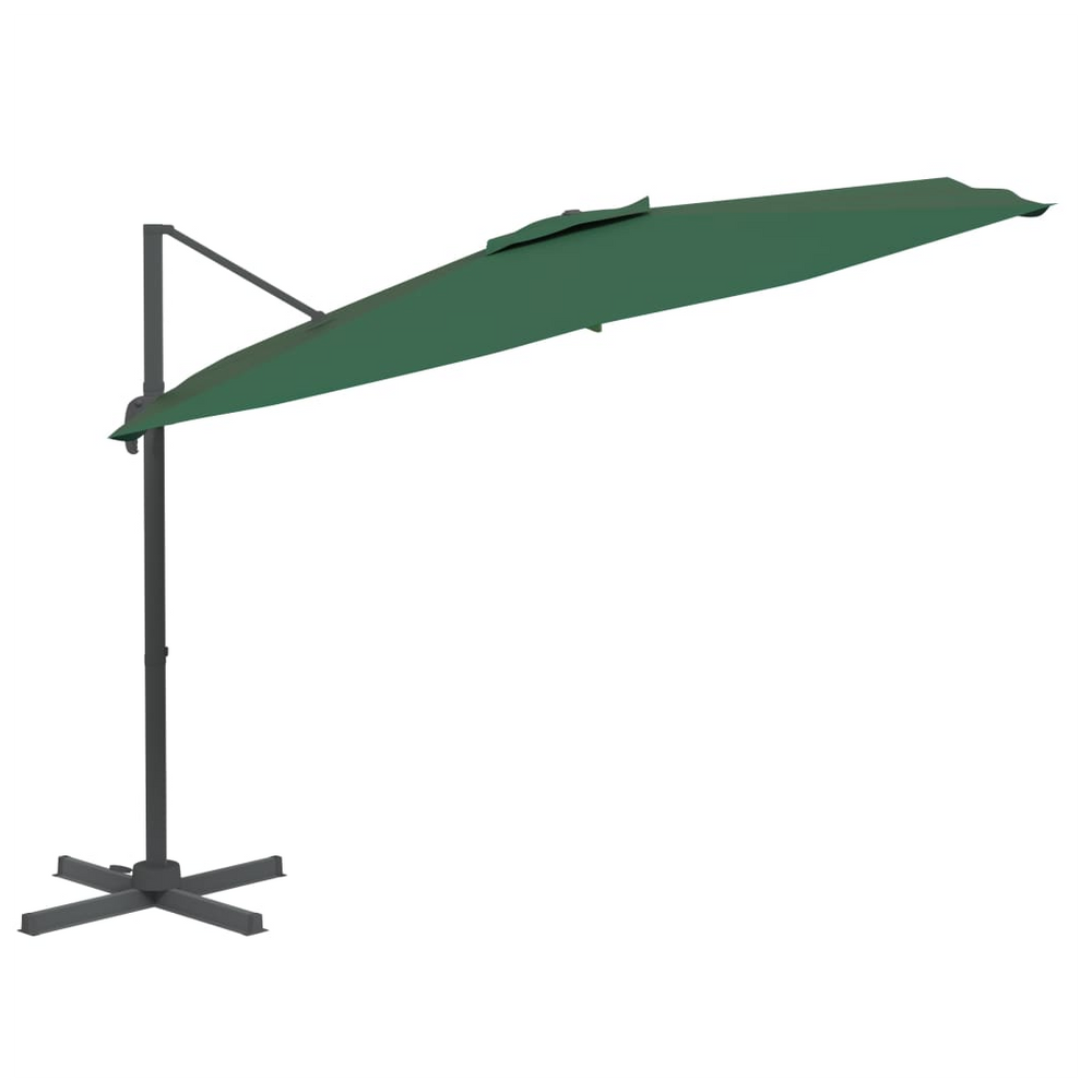 LED Cantilever Umbrella Green 400x300 cm - anydaydirect