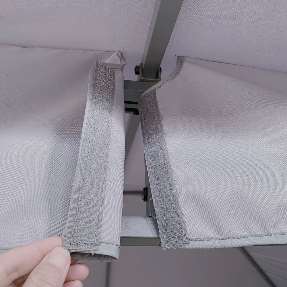 4x3m Patio Gazebo with Vent Mosquito Net Curtains, Aluminium, Grey - anydaydirect