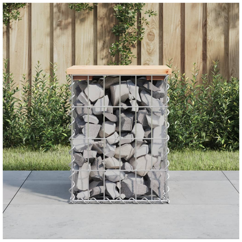 vidaXL Garden Bench Gabion Design 33x31x42 cm Solid Wood Pine - anydaydirect