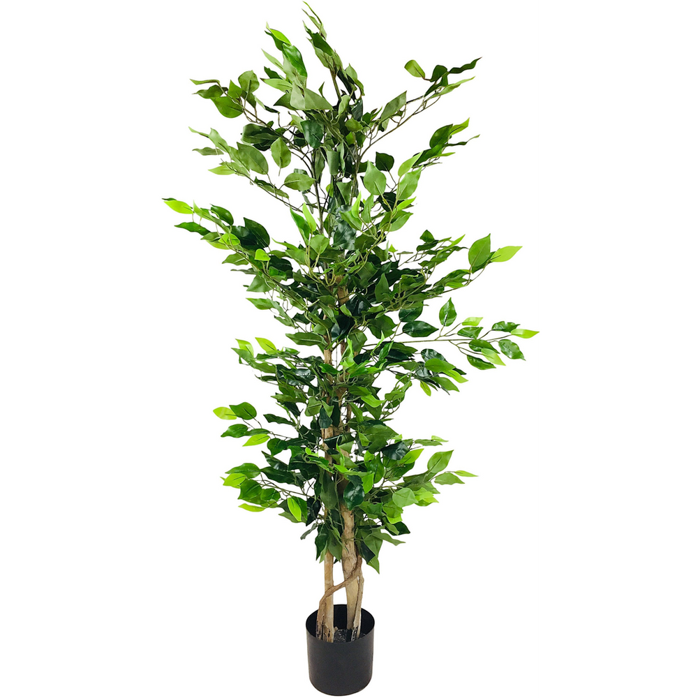 Artificial Ficus Tree with Natural Trunk 125cm - anydaydirect