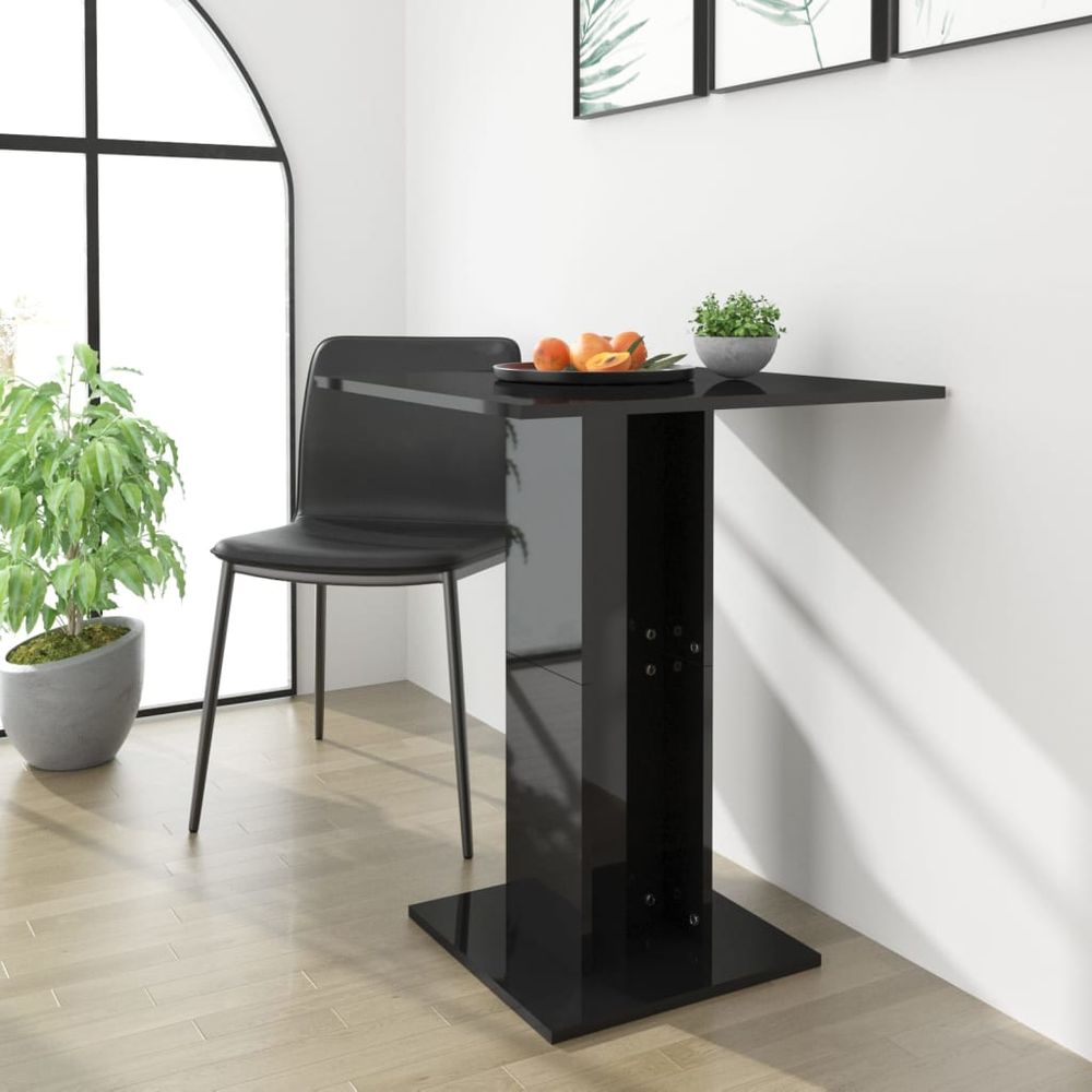 Bistro Table Smoked Oak 60x60x75 cm Engineered Wood - anydaydirect