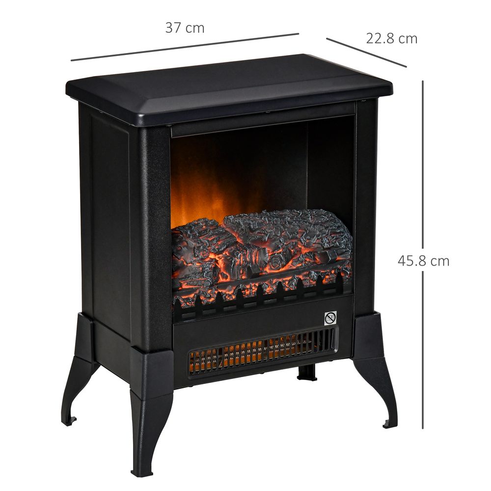 Electric Fireplace Stove Heater Adjustable Temperature and Overheat Protection - anydaydirect