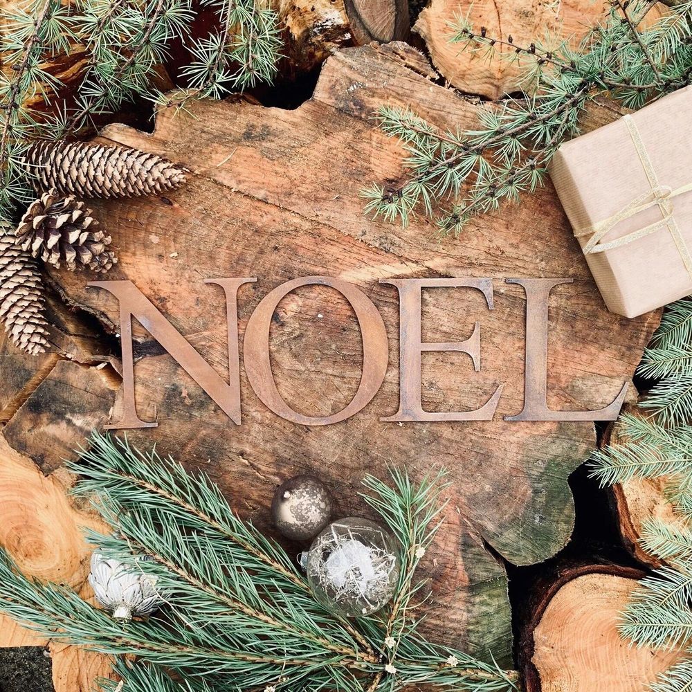 Rustic rusty NOEL mantle CHRISTMAS Lettering sign decoration - anydaydirect