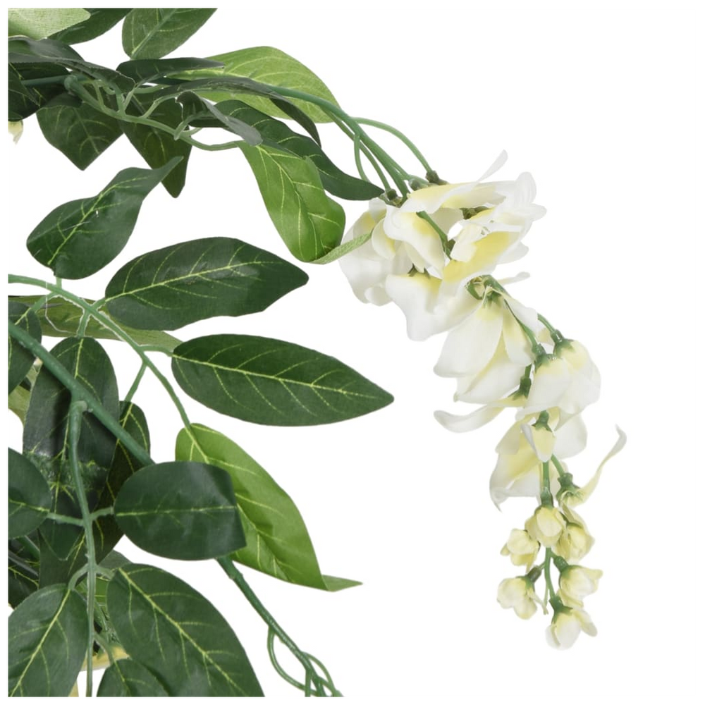 vidaXL Artificial Wisteria Tree 560 Leaves 80 cm Green and White - anydaydirect