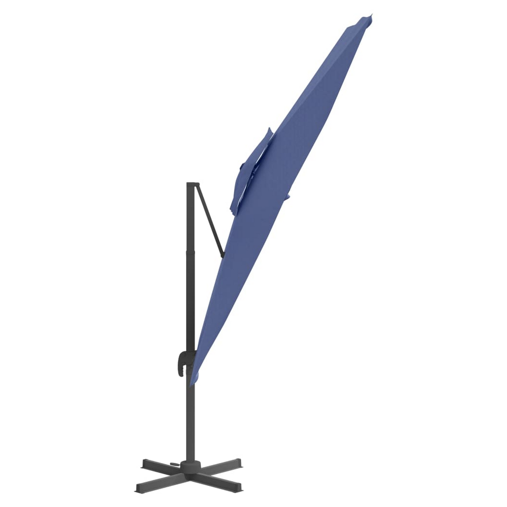 Double Top Cantilever Umbrella Azure Blue 300x300 cm - anydaydirect