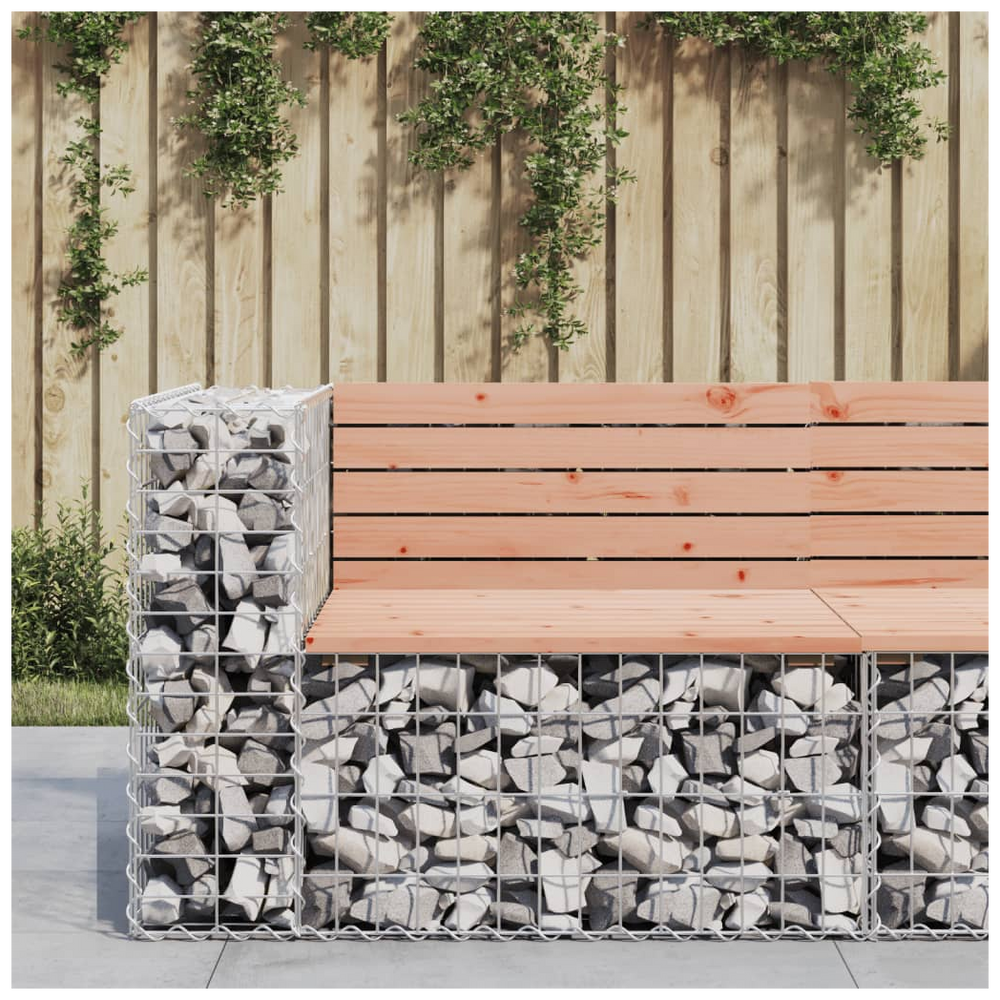 vidaXL Garden Bench Gabion Design 92x71x65.5 cm Solid Wood Douglas - anydaydirect