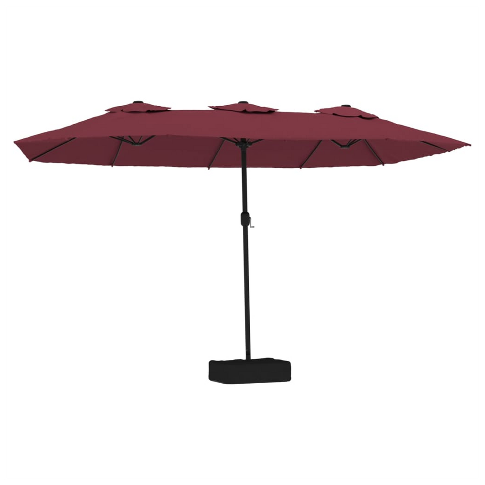 vidaXL Double-Head Parasol Bordeaux Red 449x245 cm - anydaydirect