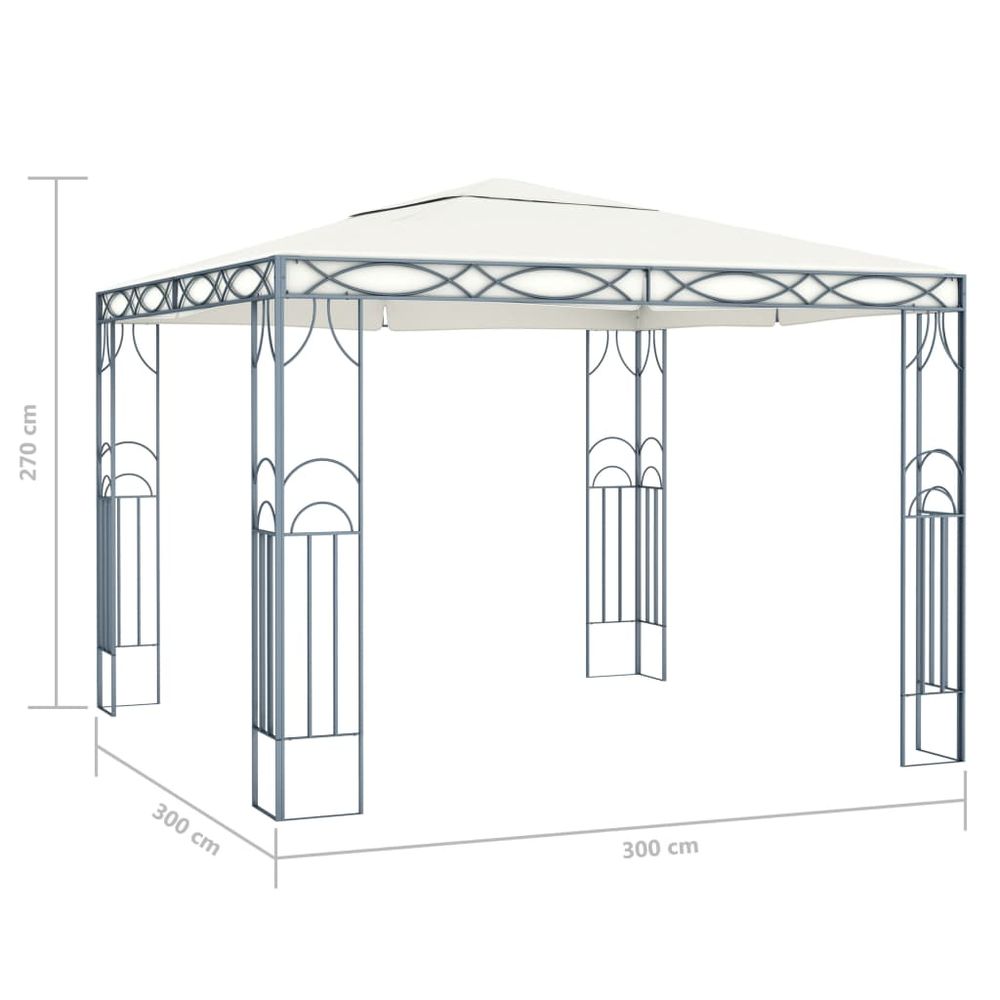 Gazebo 300x300 cm Cream - anydaydirect