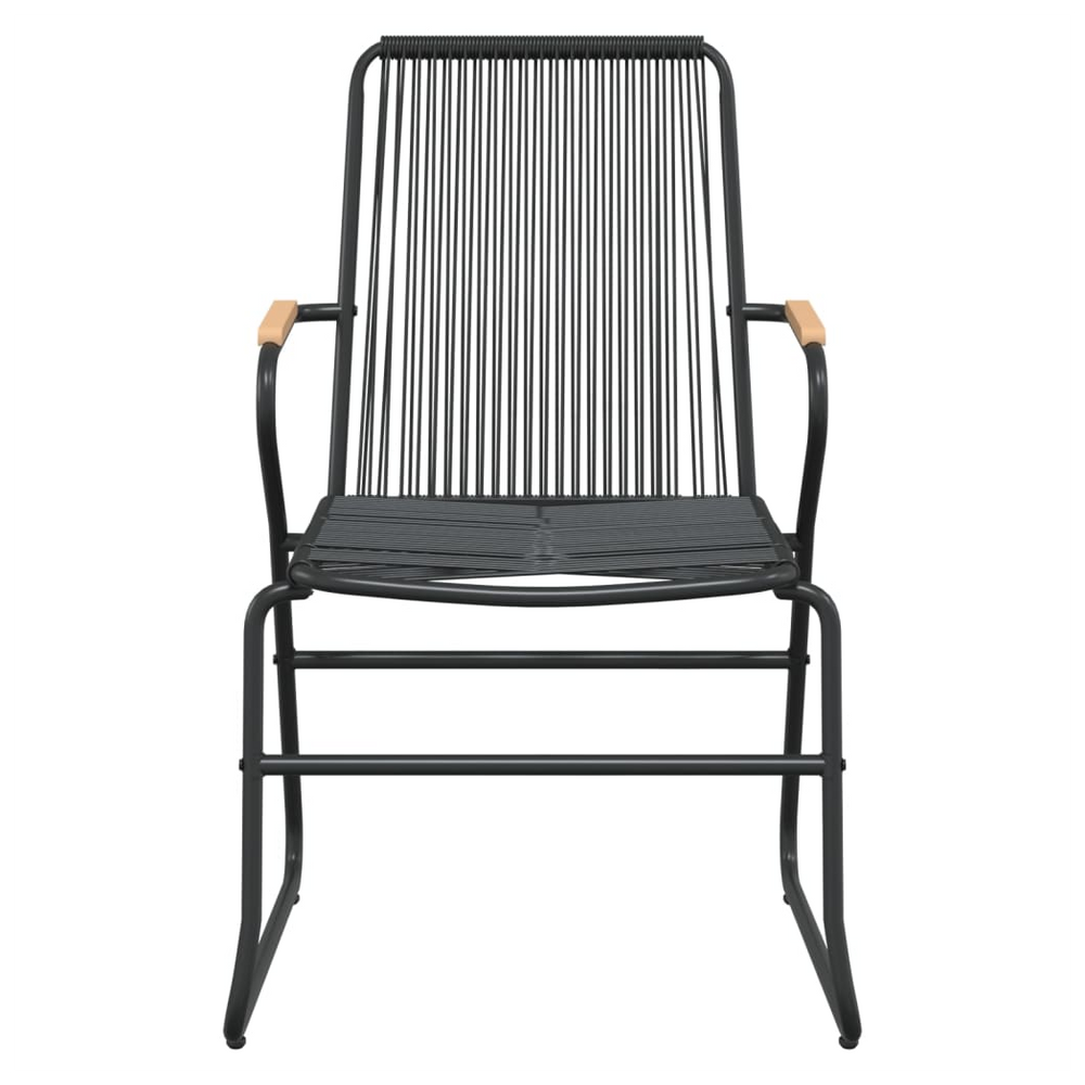 Garden Chairs 2 pcs Black 58x59x85.5 cm PVC Rattan - anydaydirect