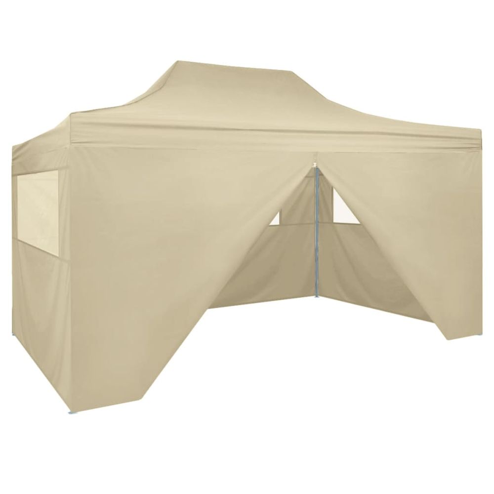 Foldable Tent Pop-Up with 4 Side Walls 3x4.5 m Blue - anydaydirect