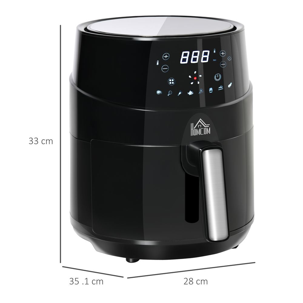 Air Fryer 1500W 4.5L with Digital Display Timer for Low Fat Cooking - anydaydirect