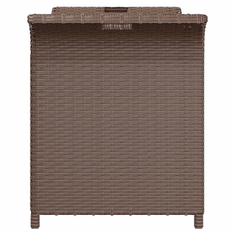 vidaXL Garden Bench with Cushion Brown 116x46x57 cm Poly Rattan - anydaydirect