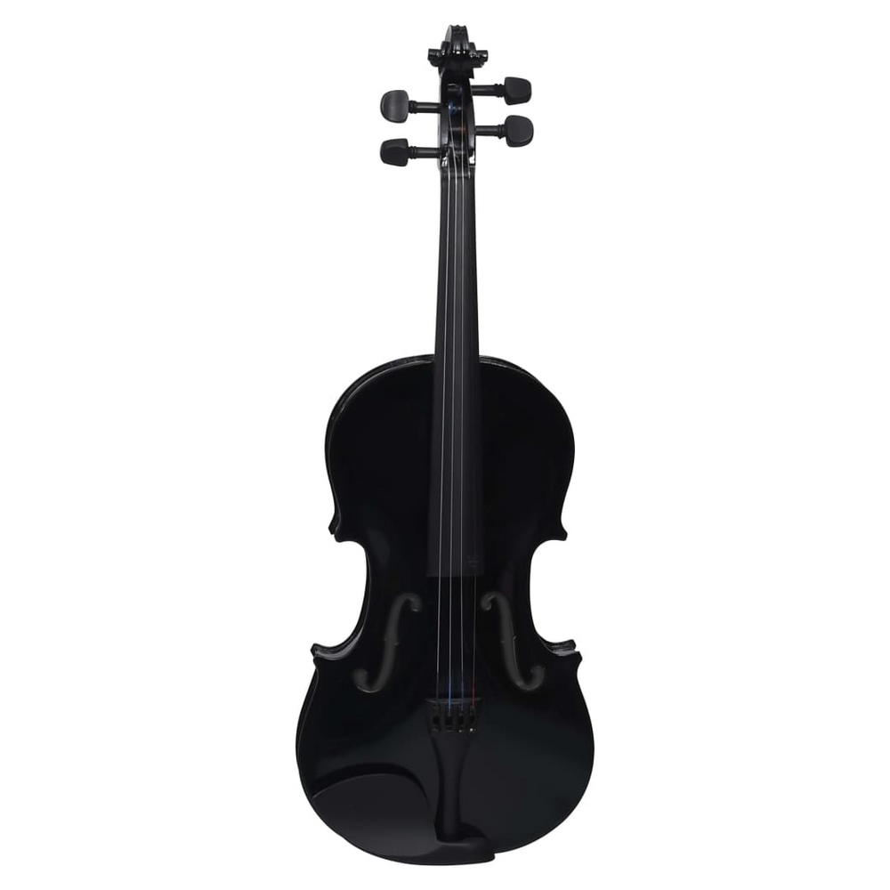 vidaXL Violin Full Set with Bow and Chin Rest Black 4/4 - anydaydirect