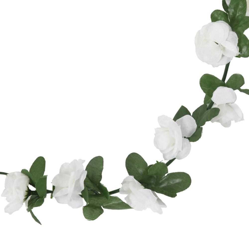 vidaXL Artificial Flower Garlands 6 pcs Spring White 250 cm - anydaydirect