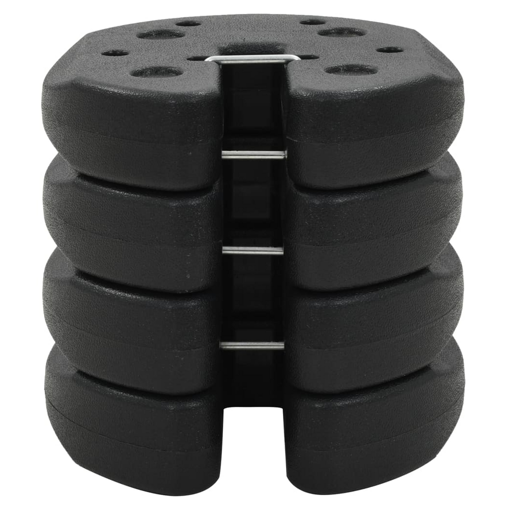 vidaXL Gazebo Weight Plates 4 pcs Black 220x50 mm Concrete - anydaydirect
