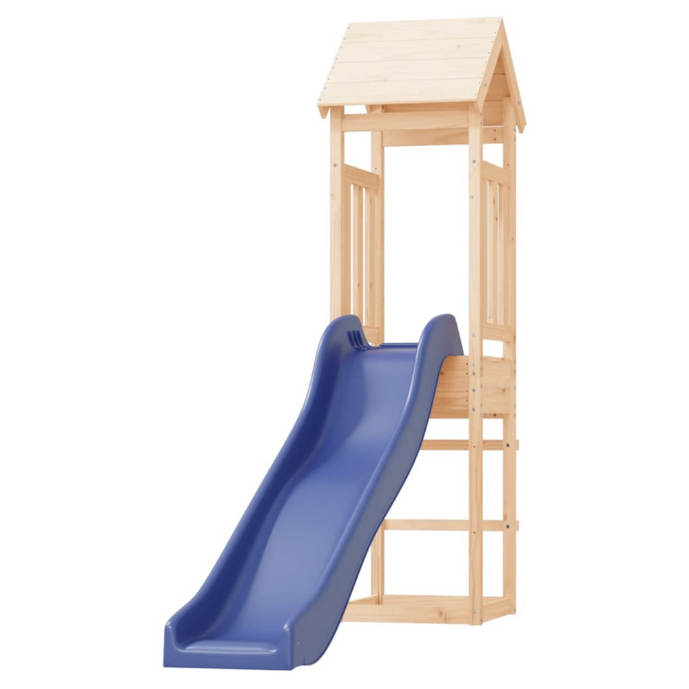Playhouse with Slide Solid Wood Pine - anydaydirect
